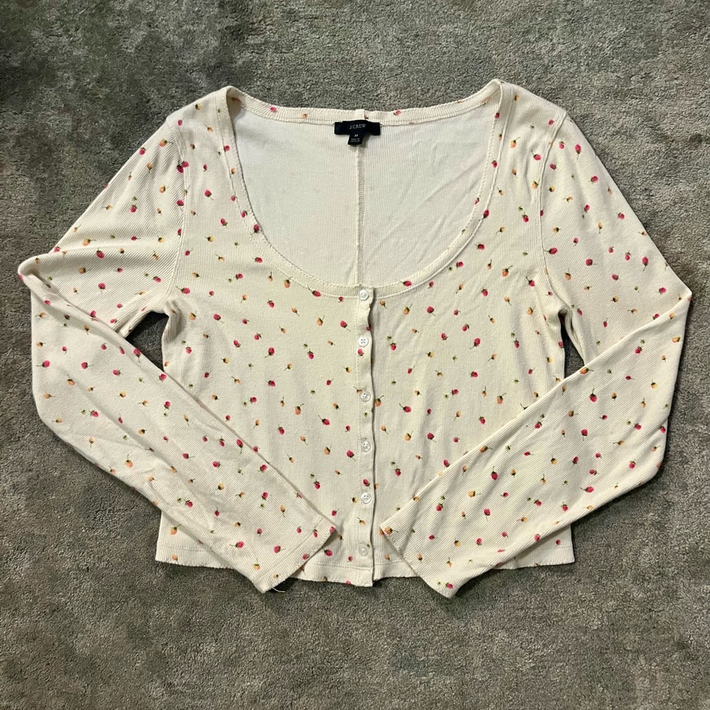 J. Crew ribbed cardigan top (medium)